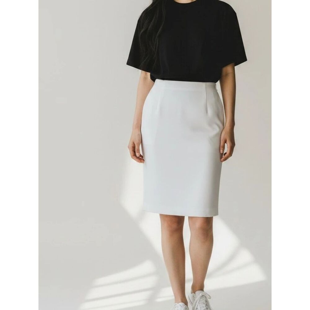 🌹Vintage PRESTON & YORK OFF WHITE SKIRT